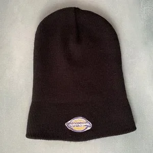 Dickies Vintage 90s Black Beanie Hat Knit Cap Dickies Cuffed Knit Beanie - Black main image 3